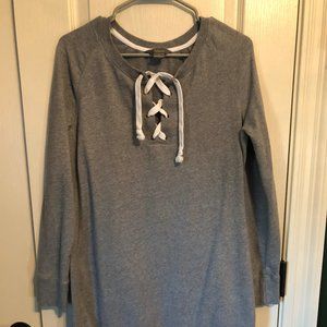 Natural Reflections Grey Sweatshirt Tunic Top Dress M